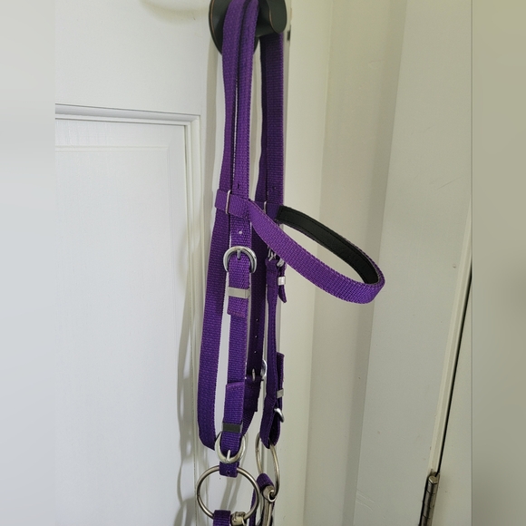 New! Purple Nylon Full Set Bridle - Picture 4 of 6